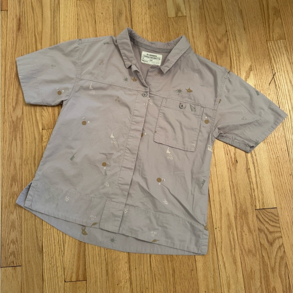 REI Trailsmith Light Purple/ Lilac Button Up Shirt Sz Small